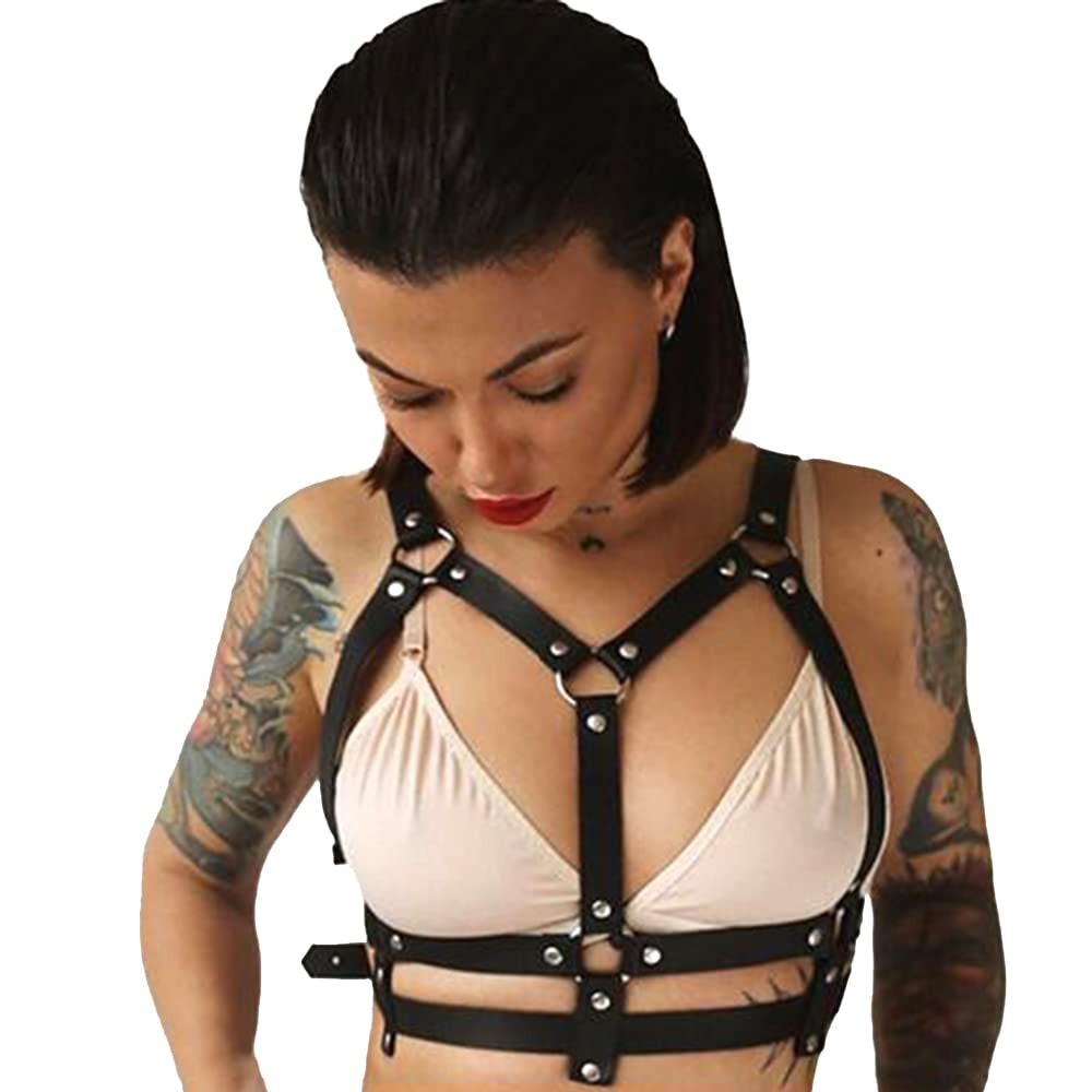NightLattice Leather Chest & Waist BDSM Harness