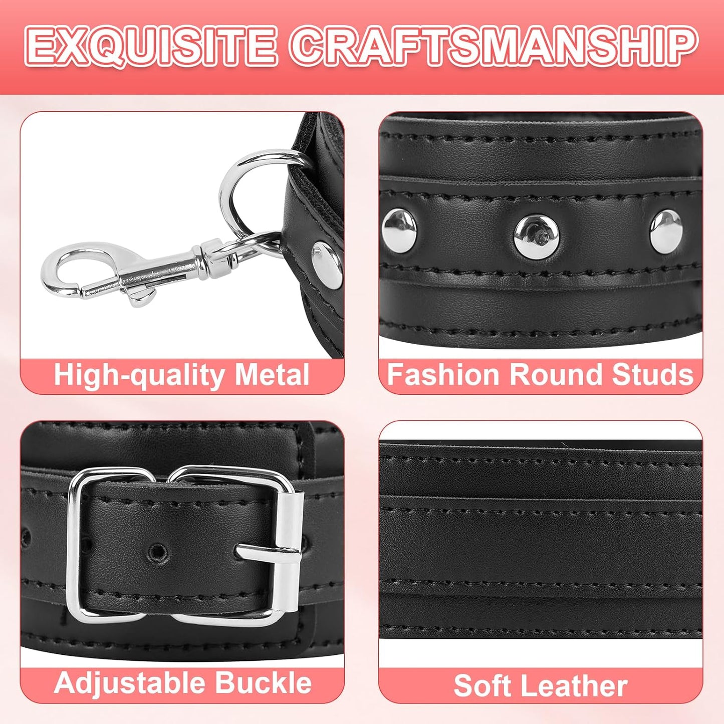 NightShade 6pc BDSM Thigh & Wrist Cuffs Set | Sex Restraints
