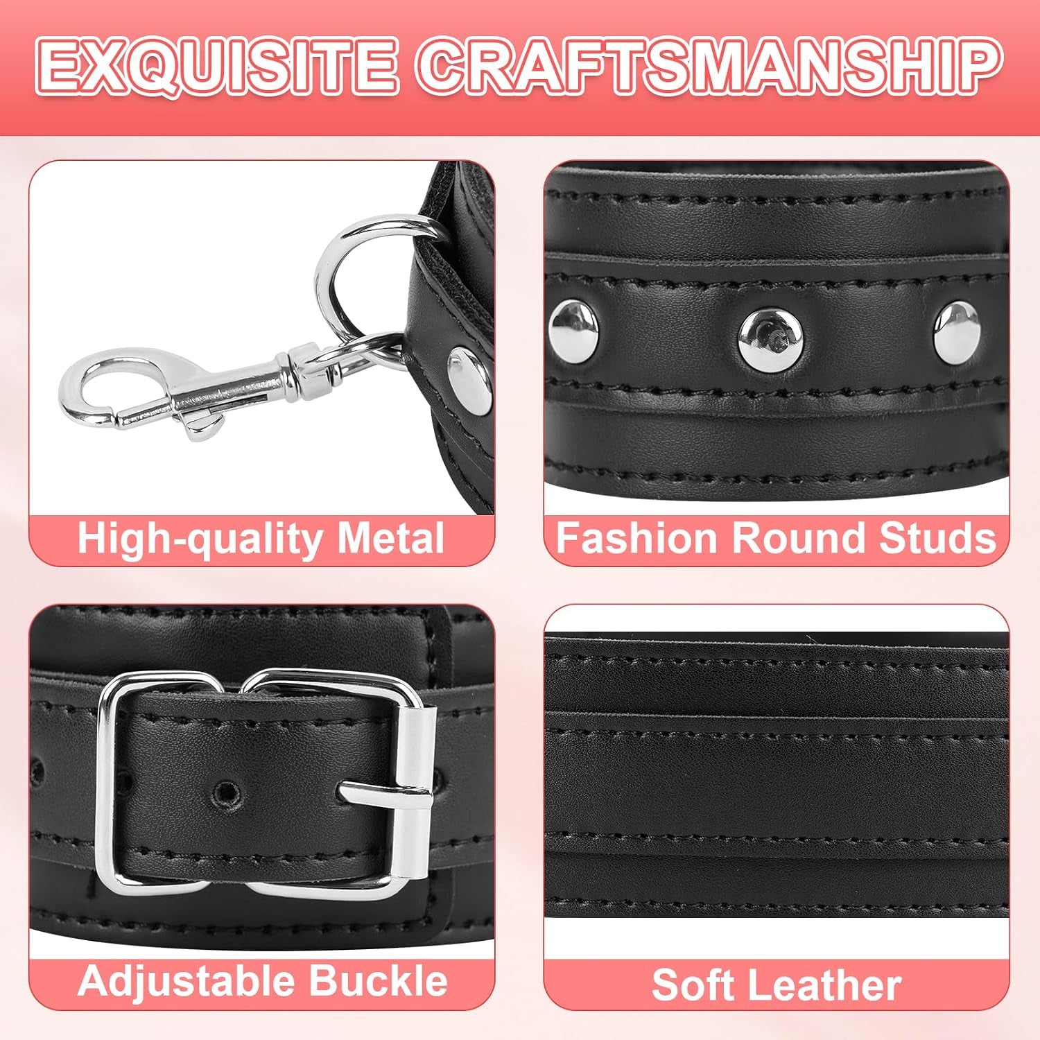 NightShade 6pc BDSM Thigh & Wrist Cuffs Set | Sex Restraints