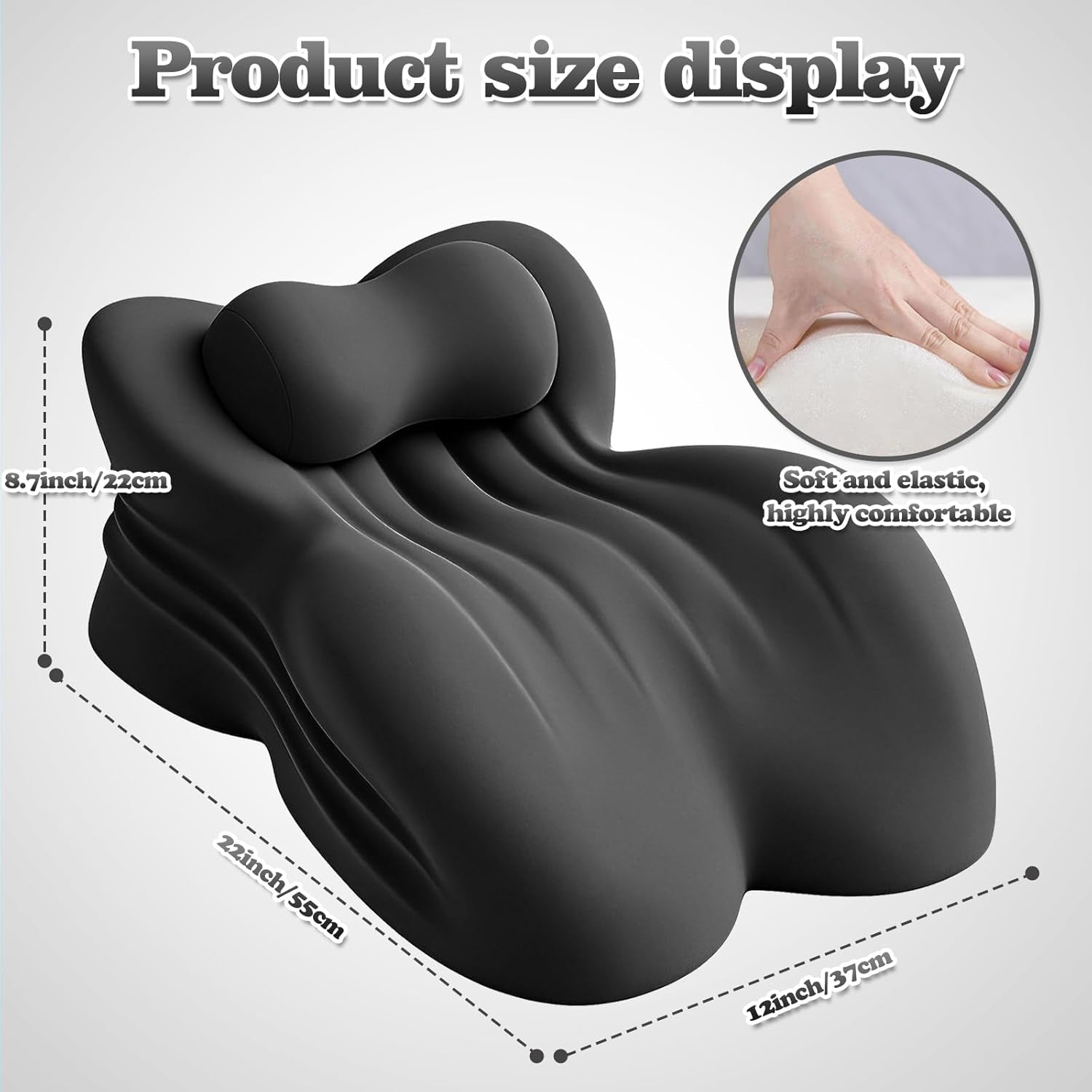 BlackRoom Ergonomic Memory Foam Sex Wedge Pillow