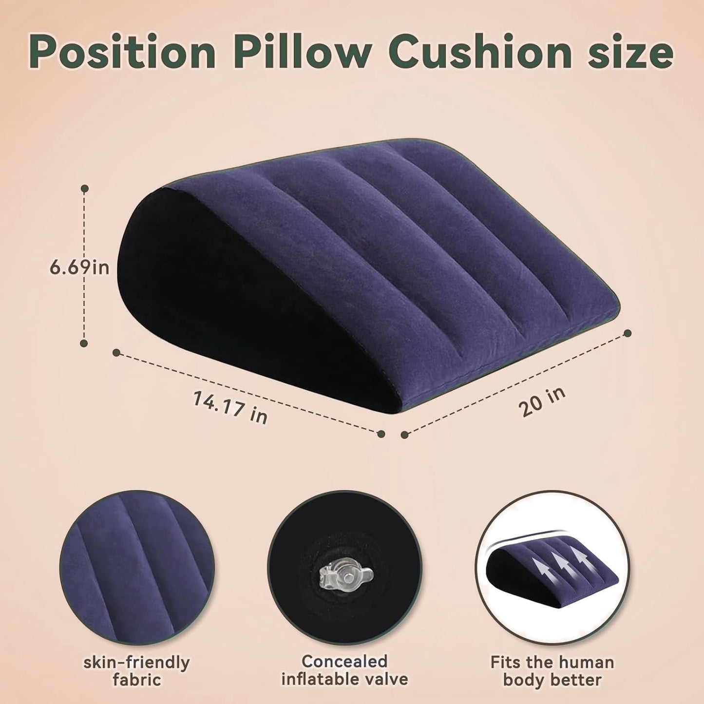 AfterGlow Sex Position Pillow for Couples | Inflatable Wedge Cushion