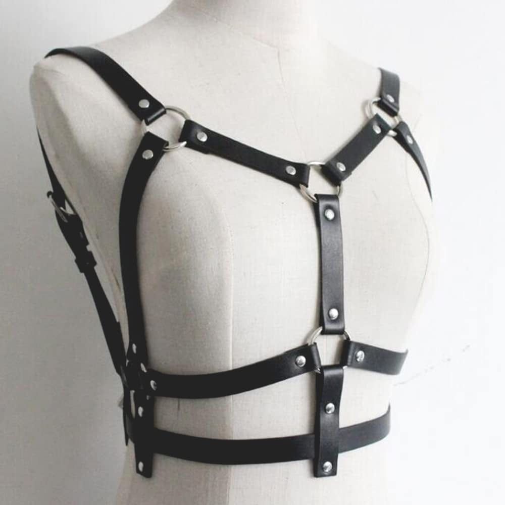 NightLattice Leather Chest & Waist BDSM Harness