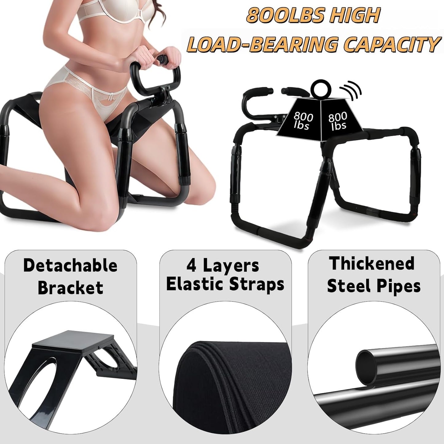 Sex Chair Adjustable Height Sex Furniture, Sex Multifunction Position Chair with Adjustable Handrail and Realistic Dildo, Sex Bench BDSM Novelty Dildo Mount Holder for Couples Festival Gifts