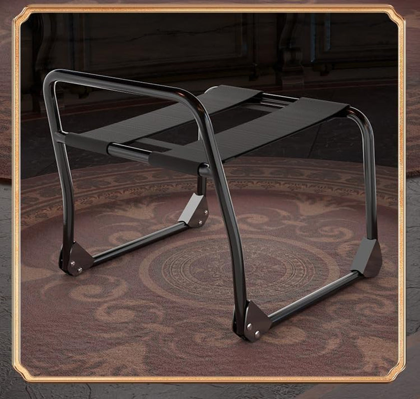 Folding Sex Chair, Sex Position Enhancer Chair,Large Size Position Aids Chair with Handrail Novelty Sex Toy Sex Games Portable Sex Bench for Couples Adult SM Games (Dark Black)