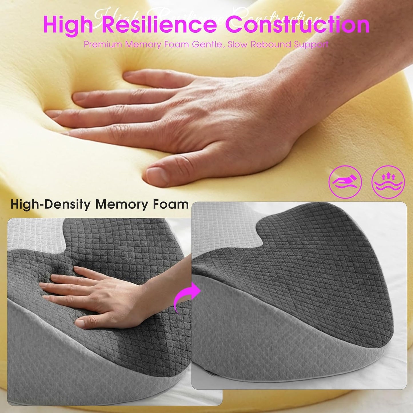 NoirAngle 27° Sex Pillow Wedge for Couples