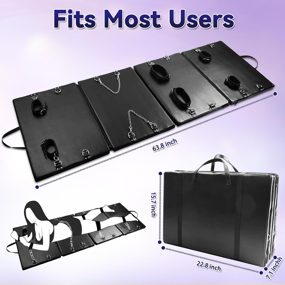 ShadowSuite Folding Bondage Mat & Cuff Set