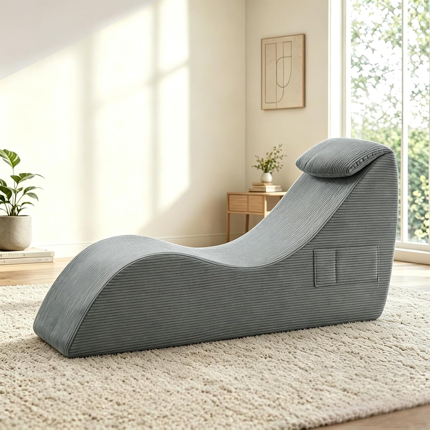 SmokeSeduction Sex Chaise Lounge Chair with Cushioned Headrest