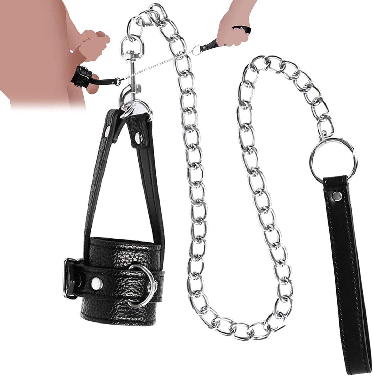 ThrallRein CBT Harness with Chain Leash