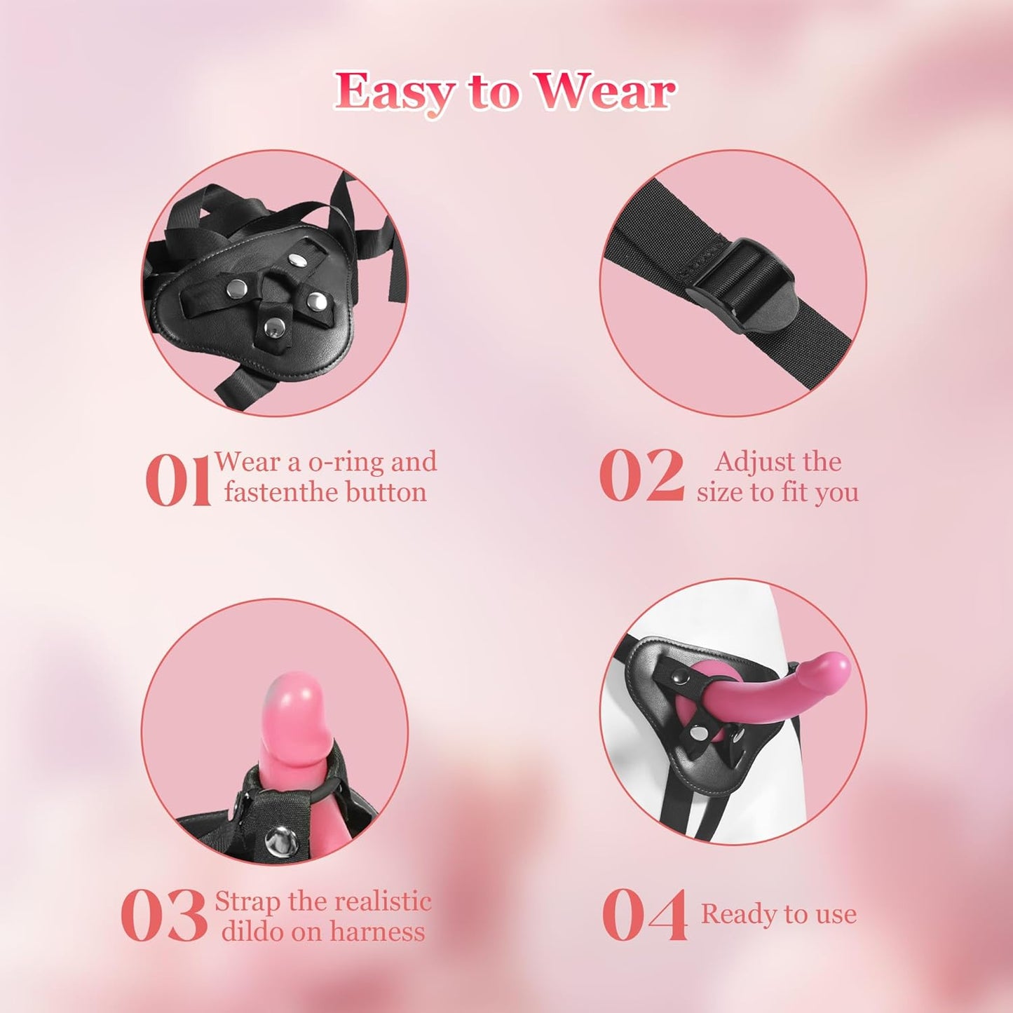 SoftCurve Strap-On Dildo | 7" Liquid Silicone, 3 Rings