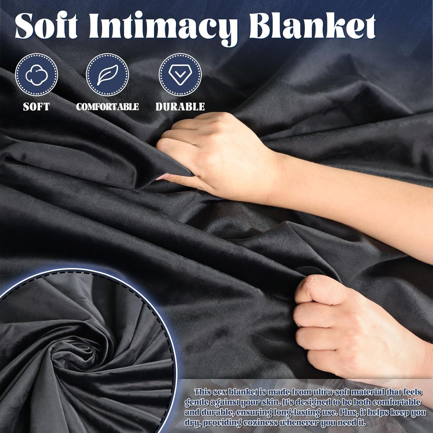 Waterproof Sex Blanket for Bed Intimacy, Queen Size 72 * 54 Inch 3 Layer Leakproof Mattress Protector Sex Mat for Adult, Reusable & Stainproof Throw Blanket Cover for Bed Couch Sofa Protection