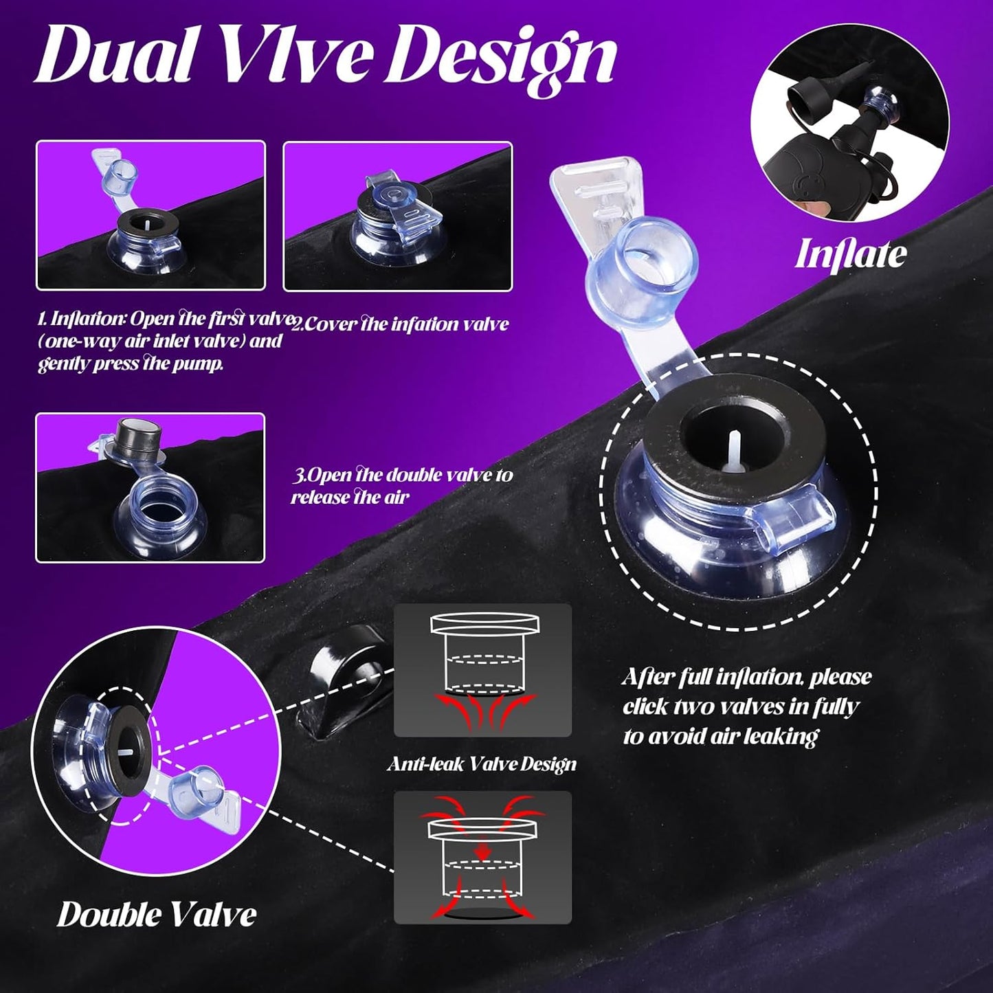 VelvetRise Inflatable Sex Position Pillow Combo