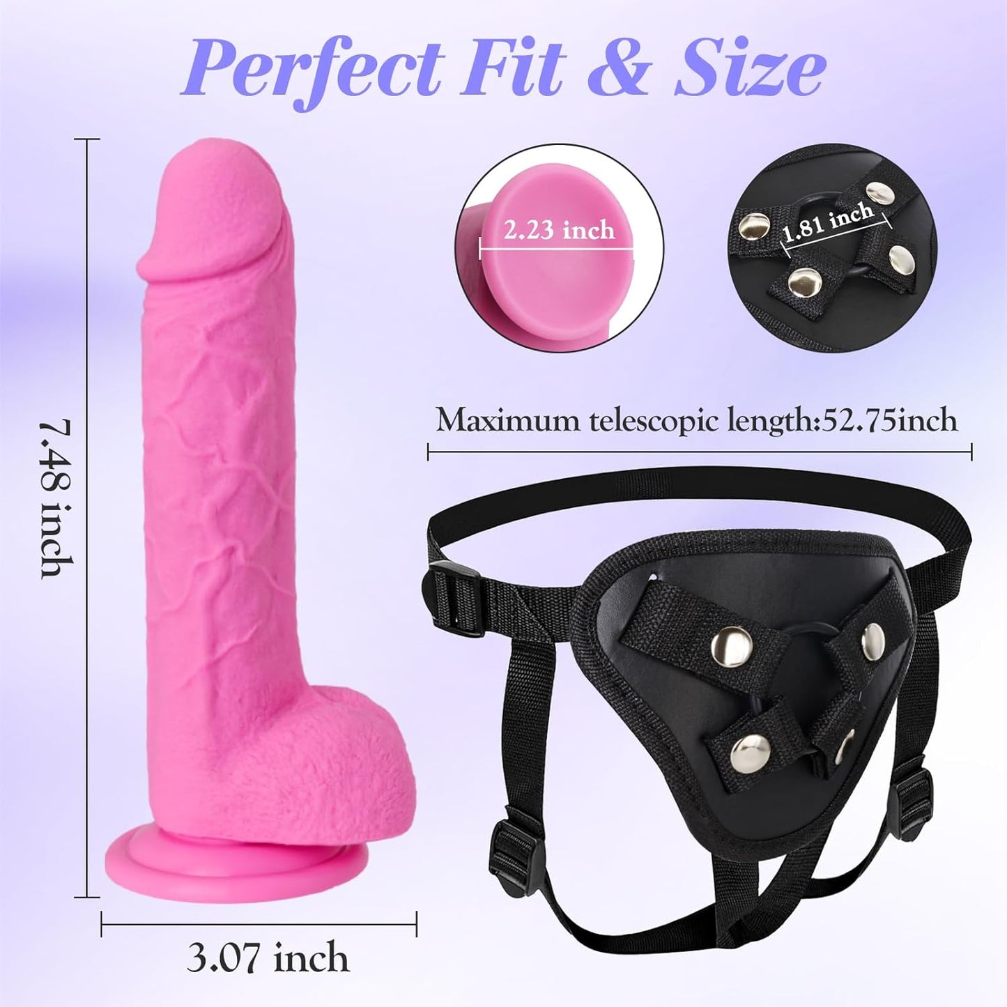 RoseBond Liquid Silicone Strap-On Kit | Suction Cup, Adjustable