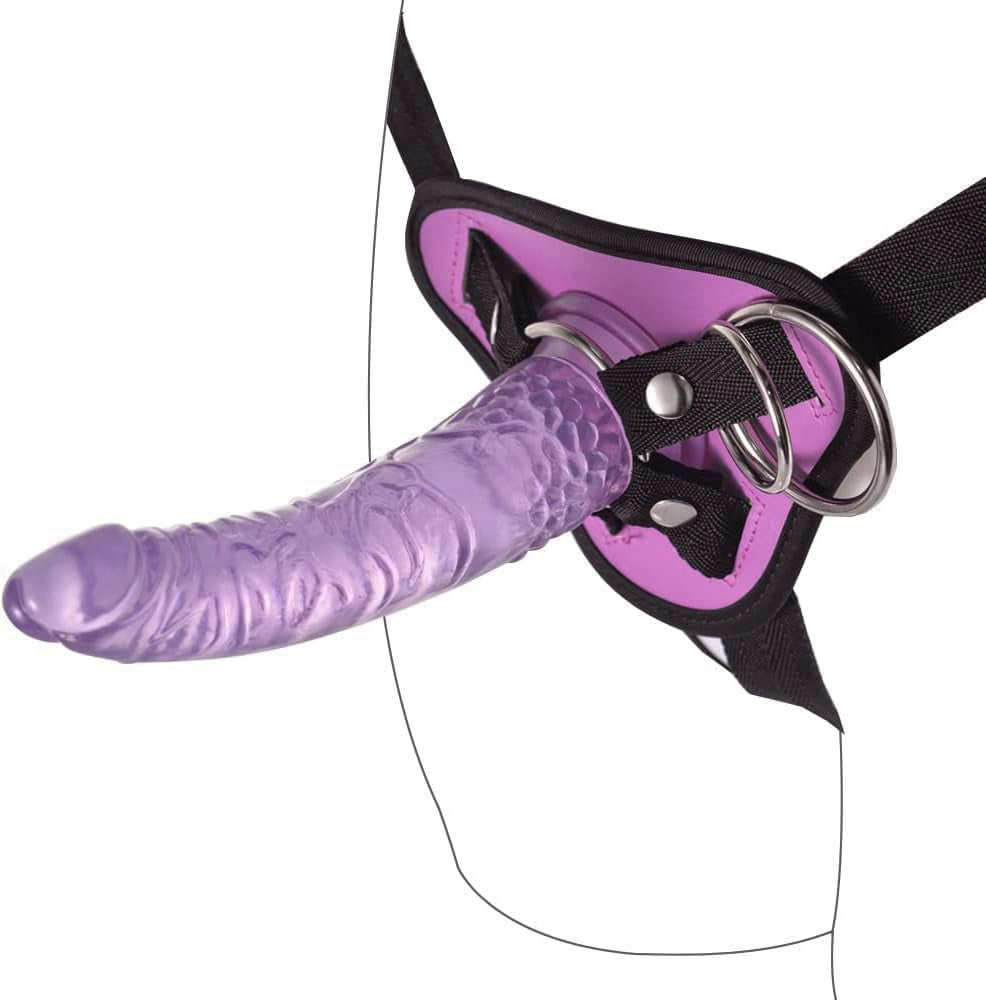 LaceAllure Realistic Strap-On Dildo | 7.8" Removable, 3 O-Rings 