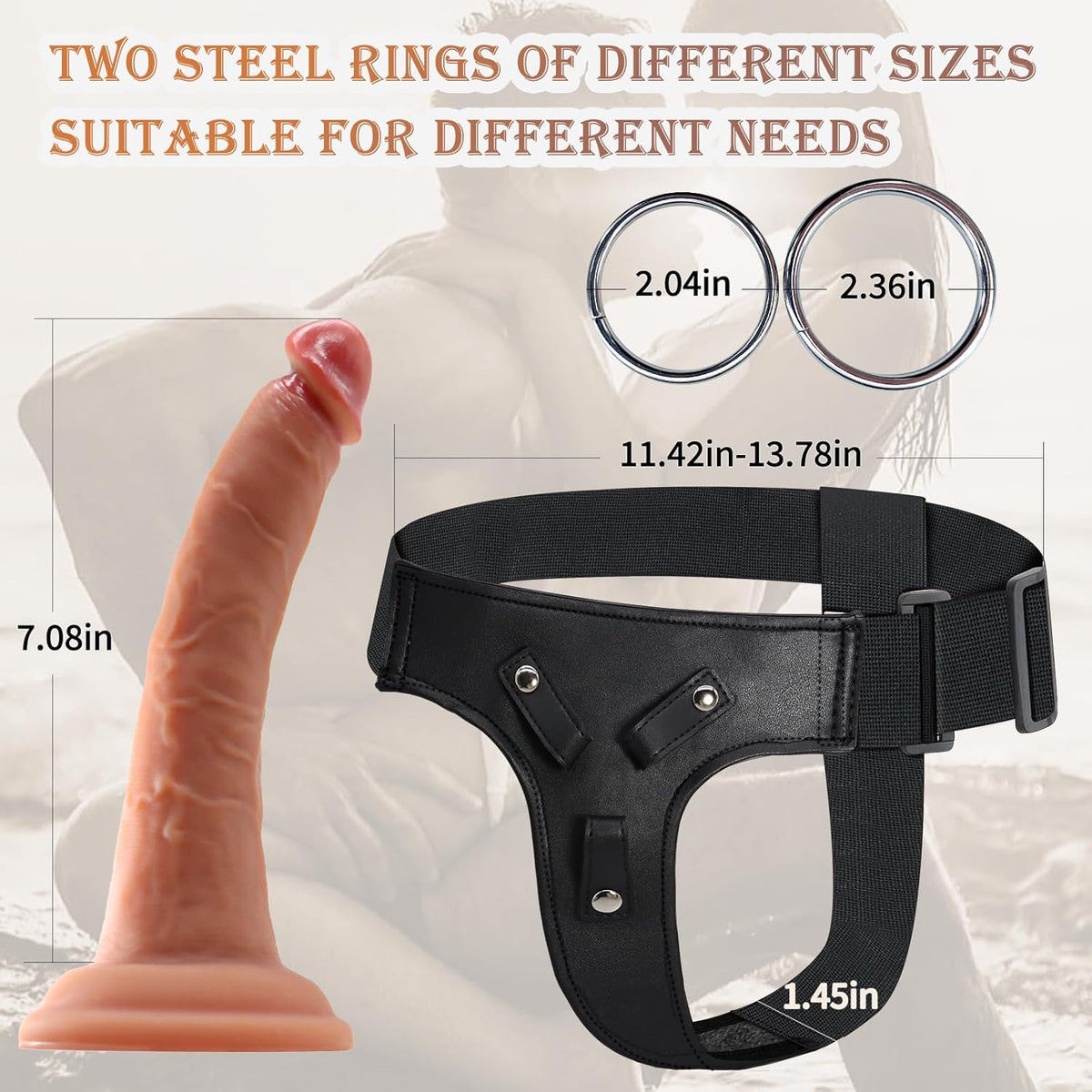 DuskCurve Dildo Strap-On with Adjustable Harness