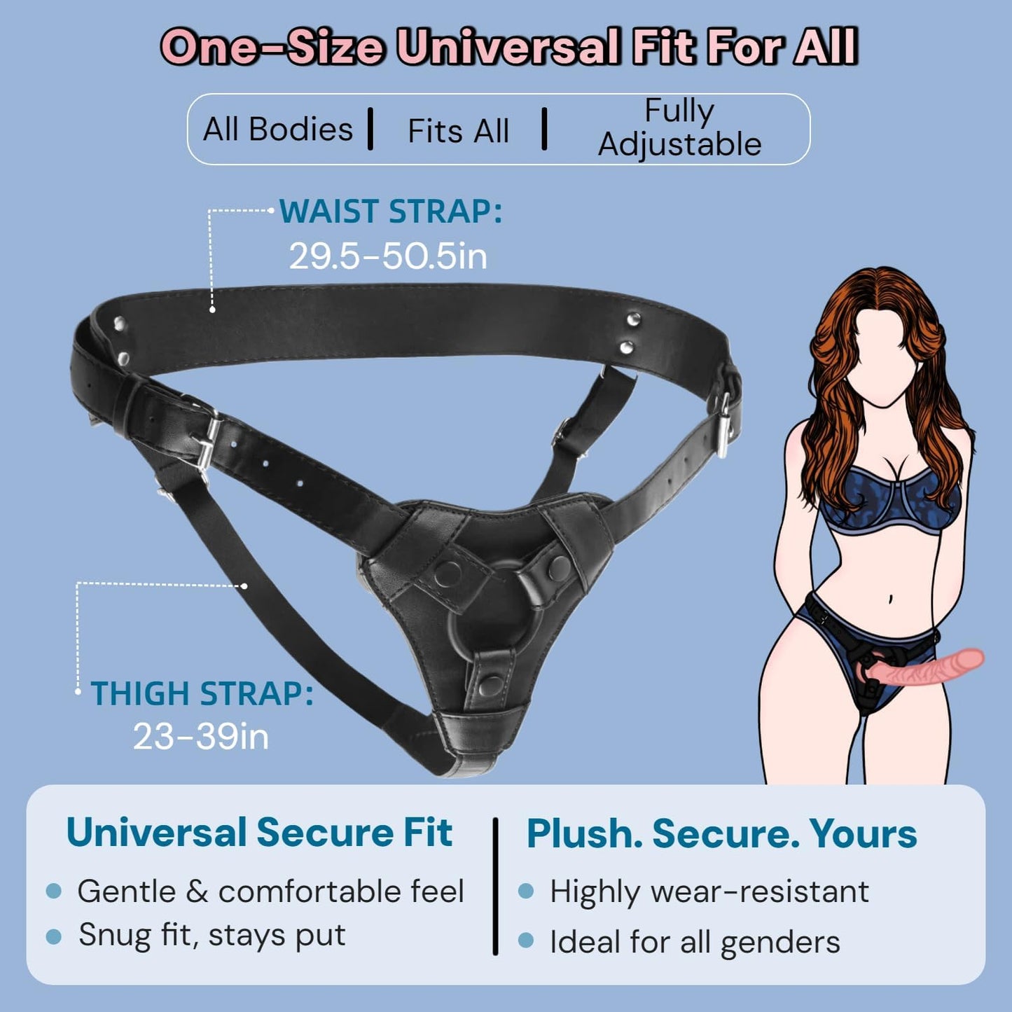 EasyStart Strap-On Harness Set | 3 O-Rings, Adjustable Fit