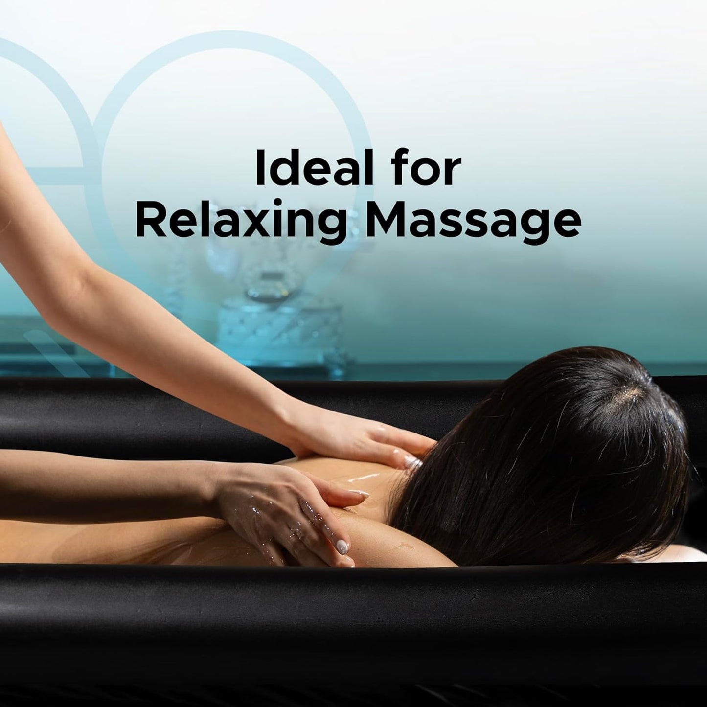 Inflatable Massage Sheet with Inflatable Sides | Black Durable PVC Waterproof | 210 X 156 X 16 Cm, 83 X 61 X 6 Inches | Protection against Oil, Water-Based, and Silicone-Based Products