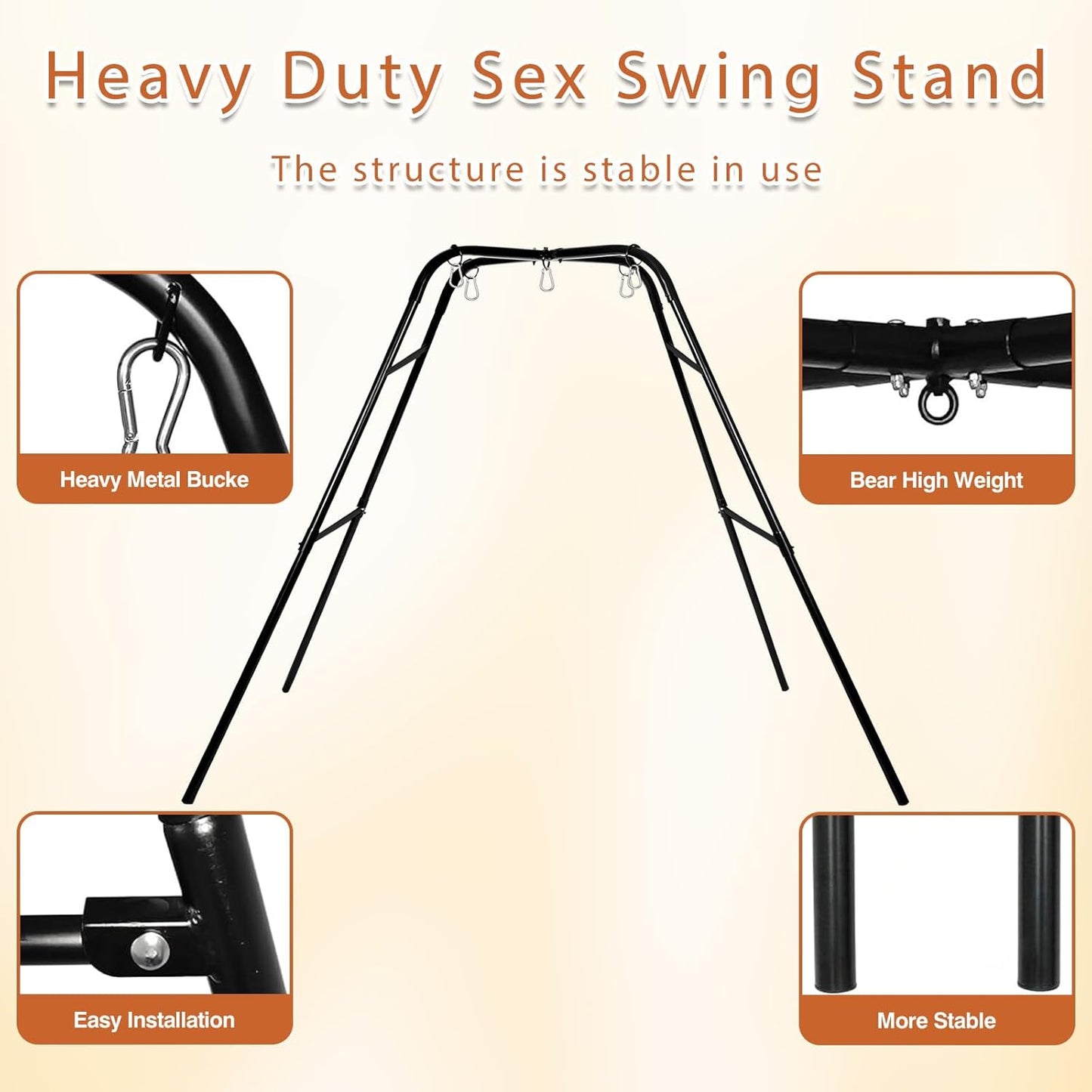 ControlApparatus Sex Swing Stand | 800 lb Freestanding Steel Frame