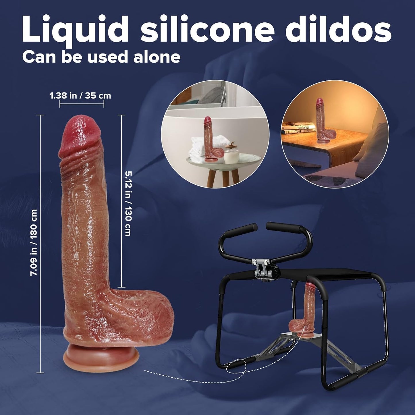 Adjustable Sex Chair for Couples – Sturdy Love Position Furniture for Bedroom, Intimate Games & SM Play Bench, Heavy-Duty Sex Position Enhancer with Soft Seat, Handrail Support & Easy Assembly