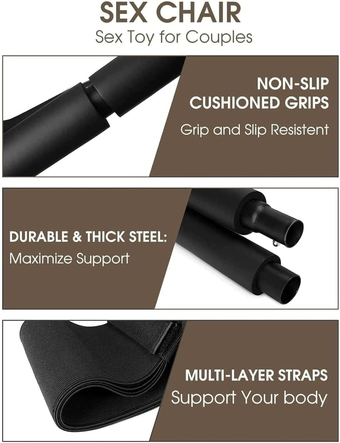 GripRider Sex Chair with Dildo Mount and Handrails