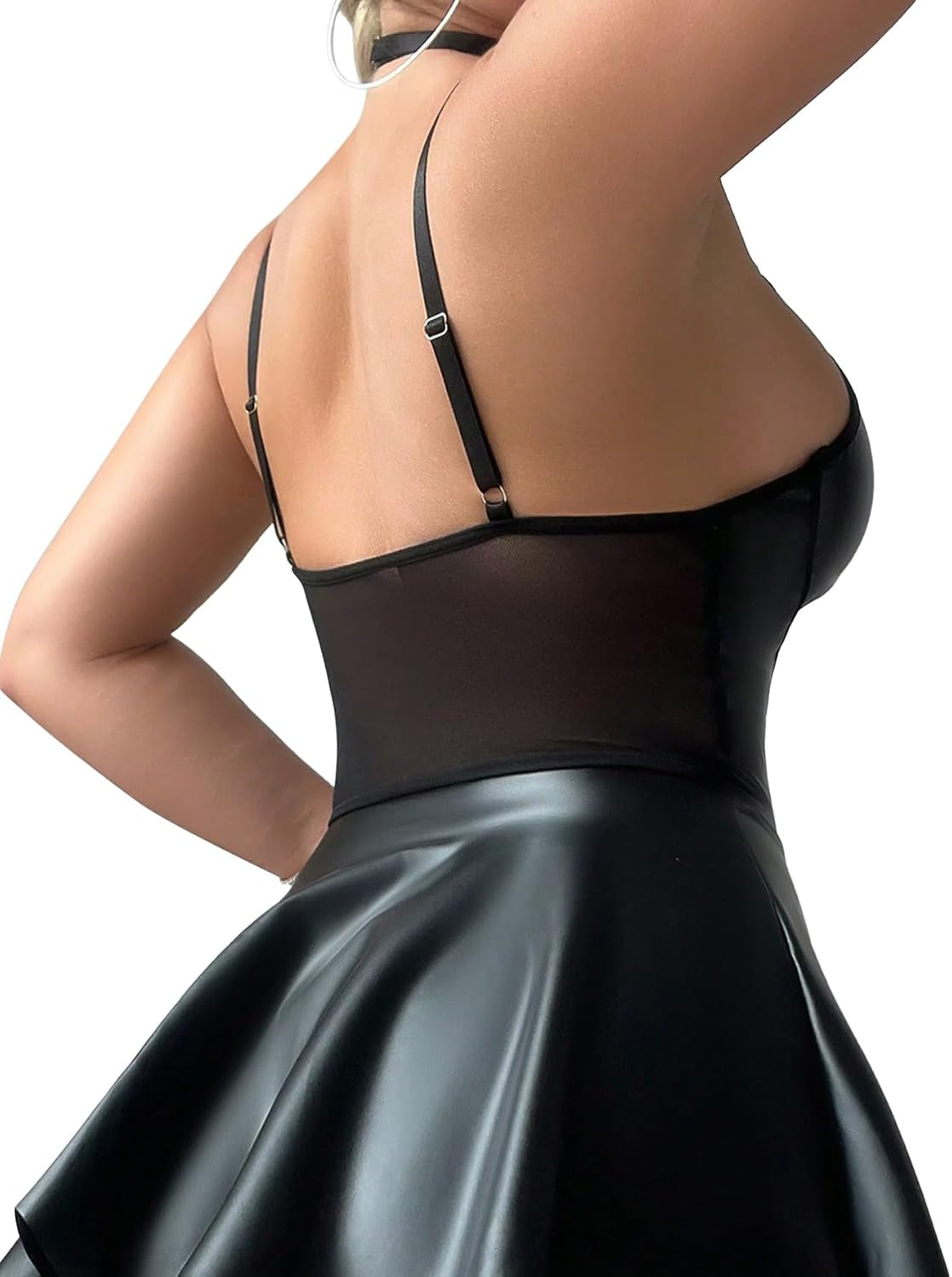 NightChalice Role-Play Chain-Linked Choker & Garters Dress