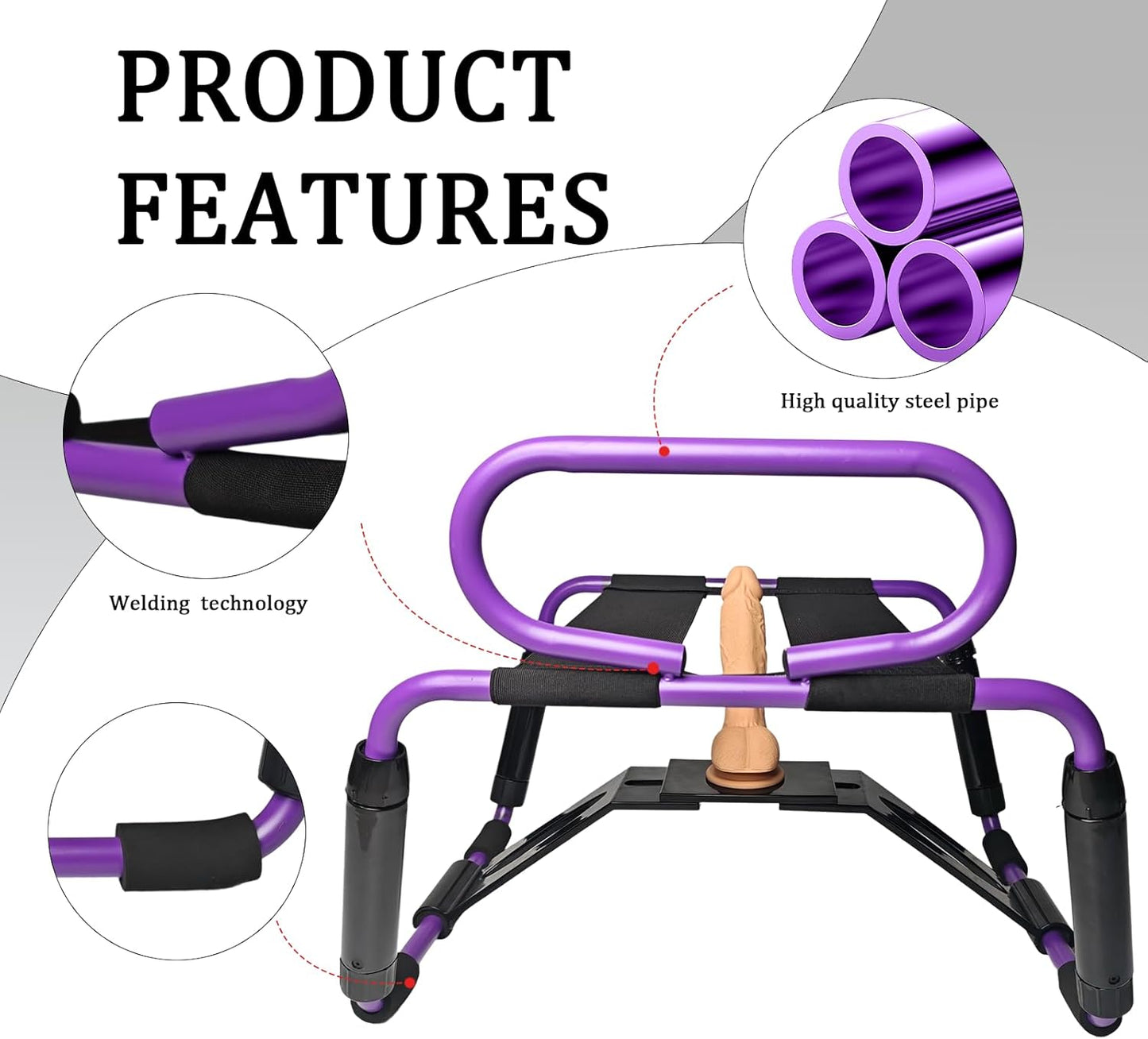 RiseRush Bouncing Sex Chair with Dildo Mount & Handrail