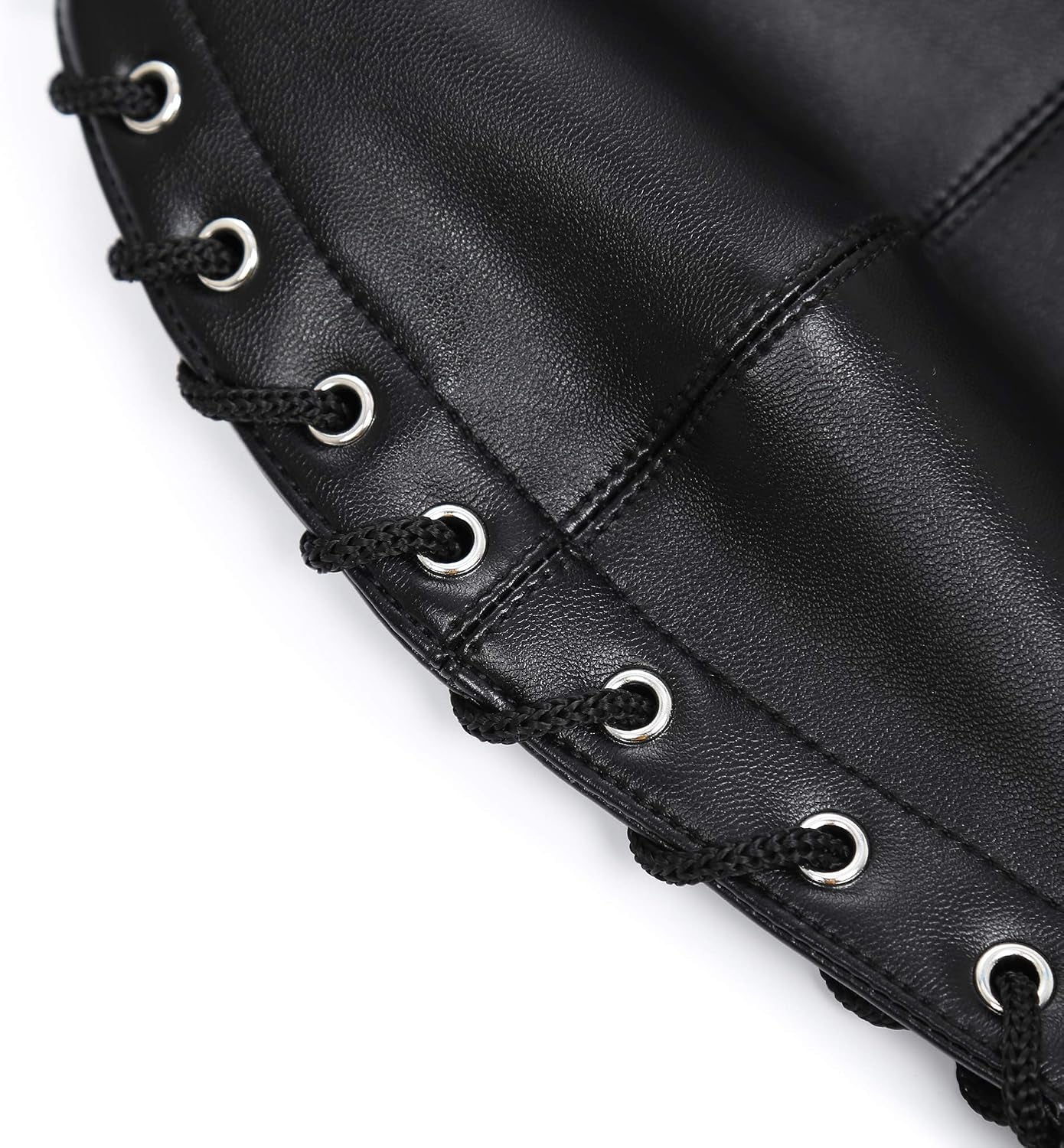 SableRite PU Leather Bondage Mask Hood with Wig