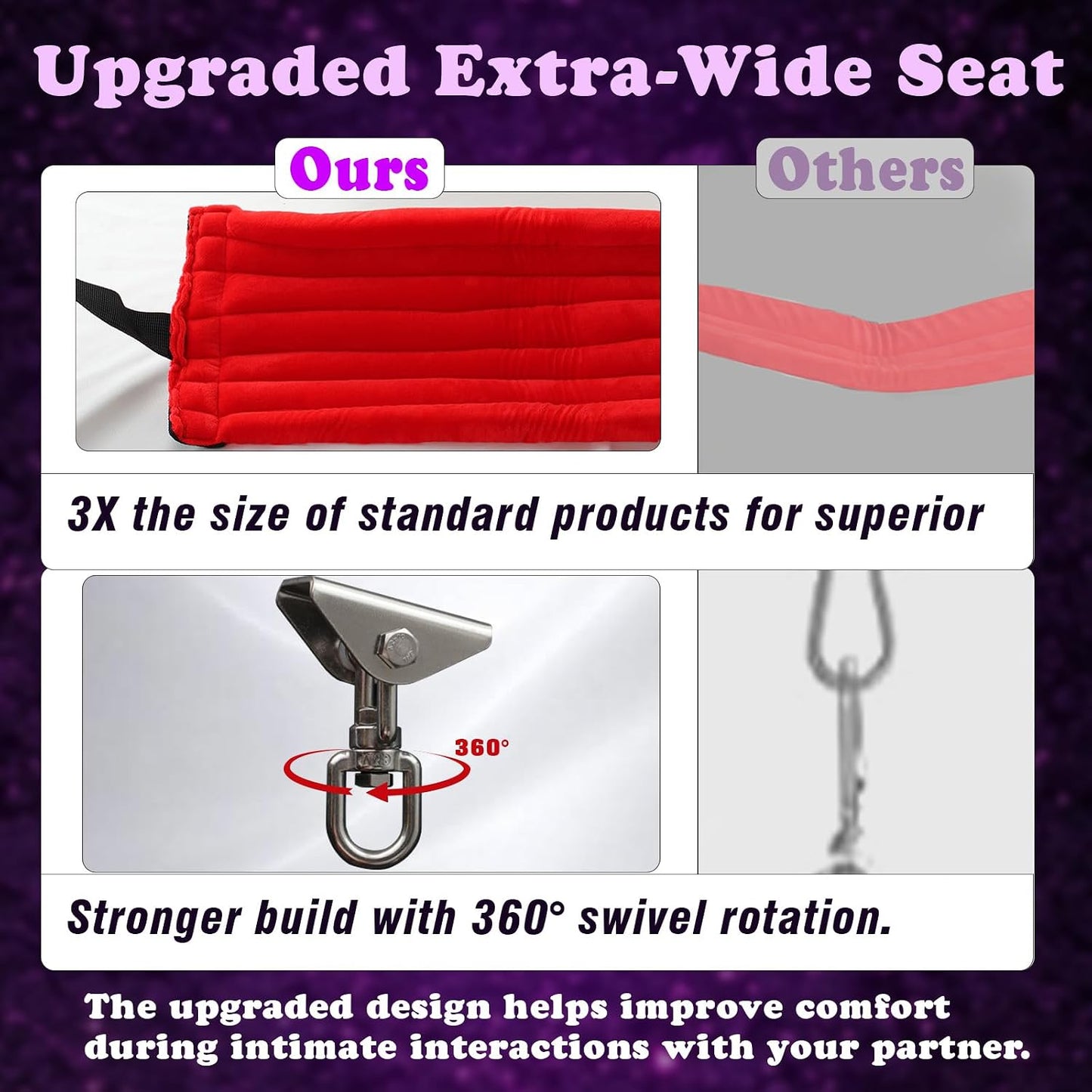 FreeFall 360° Spinning Sex Swing for Couples | Padded & Adjustable