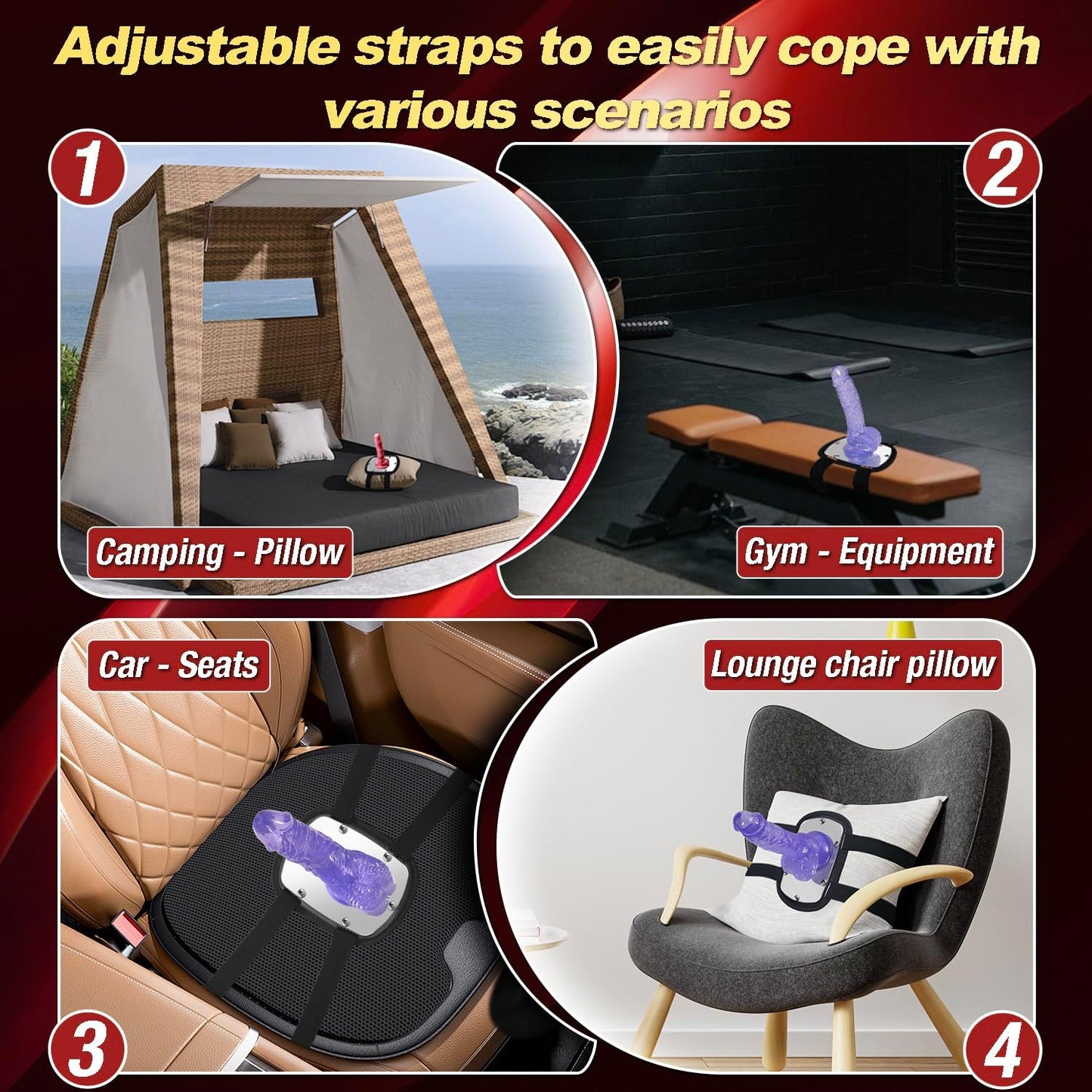 ReflectionRide Dildo Mount | Suction Strap-On Sex Saddle