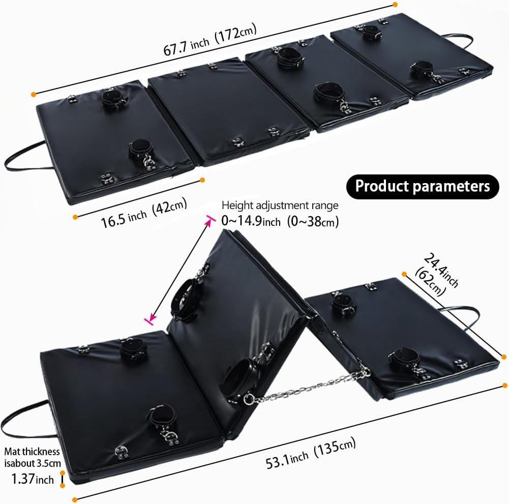 Novelties BDSM Kit Restraints Sex Furniture for Bedroom Chair Couples Adult Toy Bondage Board Wrist and Ankle Handcuffs Set Bondaged Sofa Bed Cushion Sex Toys Games Bench Tool Seat Accessories