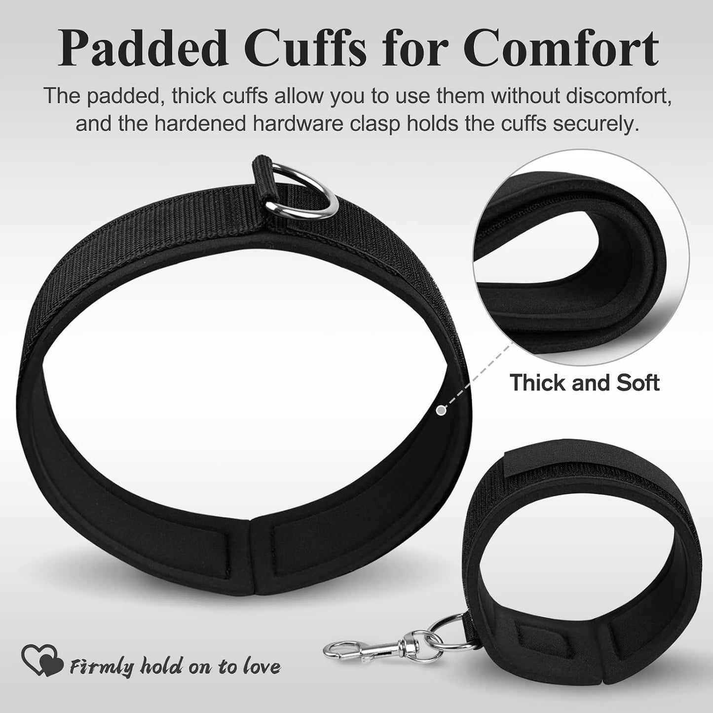 DuskTease Wrist & Thigh BDSM Cuff Restraint Set