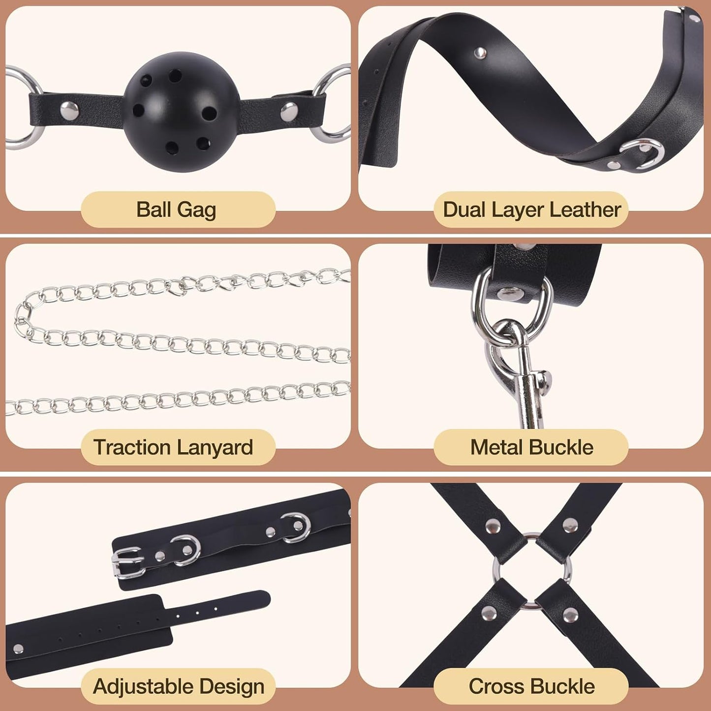 DarkDominion 11-Piece BDSM Bondage Kit