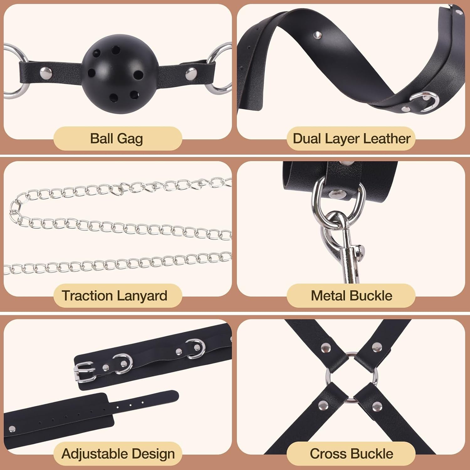 DarkDominion 11-Piece BDSM Bondage Kit