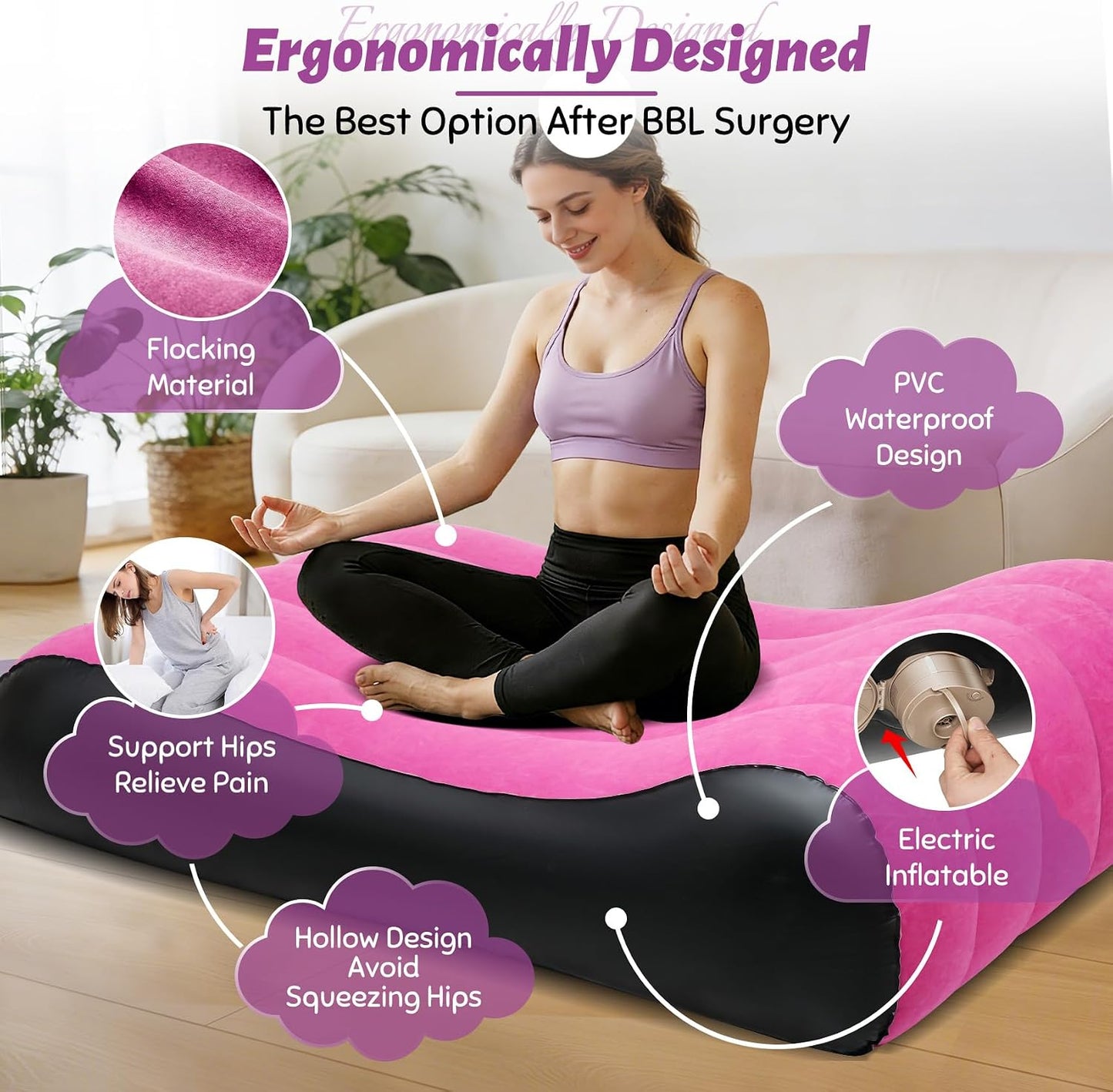 VelvetContour Inflatable Sex Sofa & BBL Recovery Bed