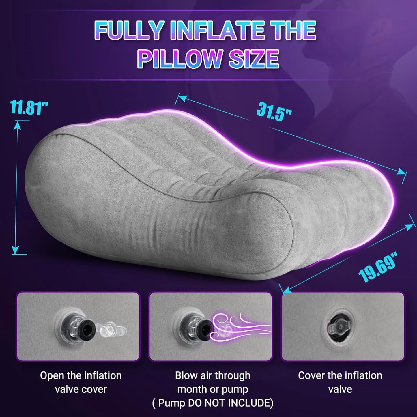SmokeLounge Inflatable Extra-Wide Sex Chair Pillow