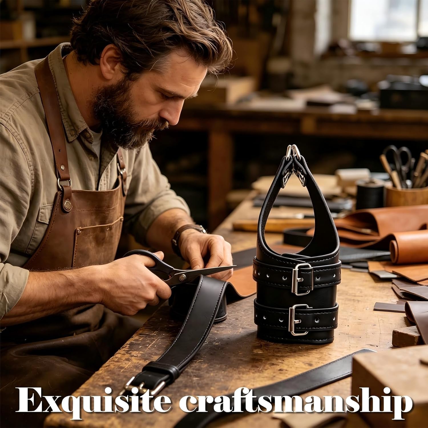 OverHead Leather Suspension Cuffs – Overhead Bondage Restraints