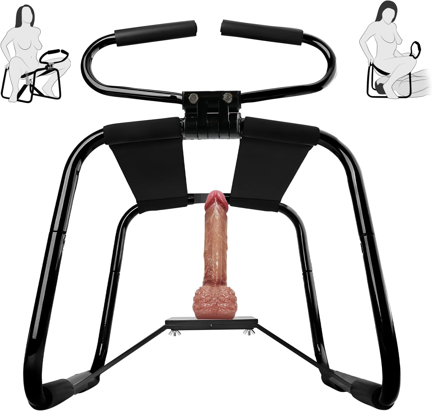 Adjustable Sex Chair for Couples – Sturdy Love Position Furniture for Bedroom, Intimate Games & SM Play Bench, Heavy-Duty Sex Position Enhancer with Soft Seat, Handrail Support & Easy Assembly