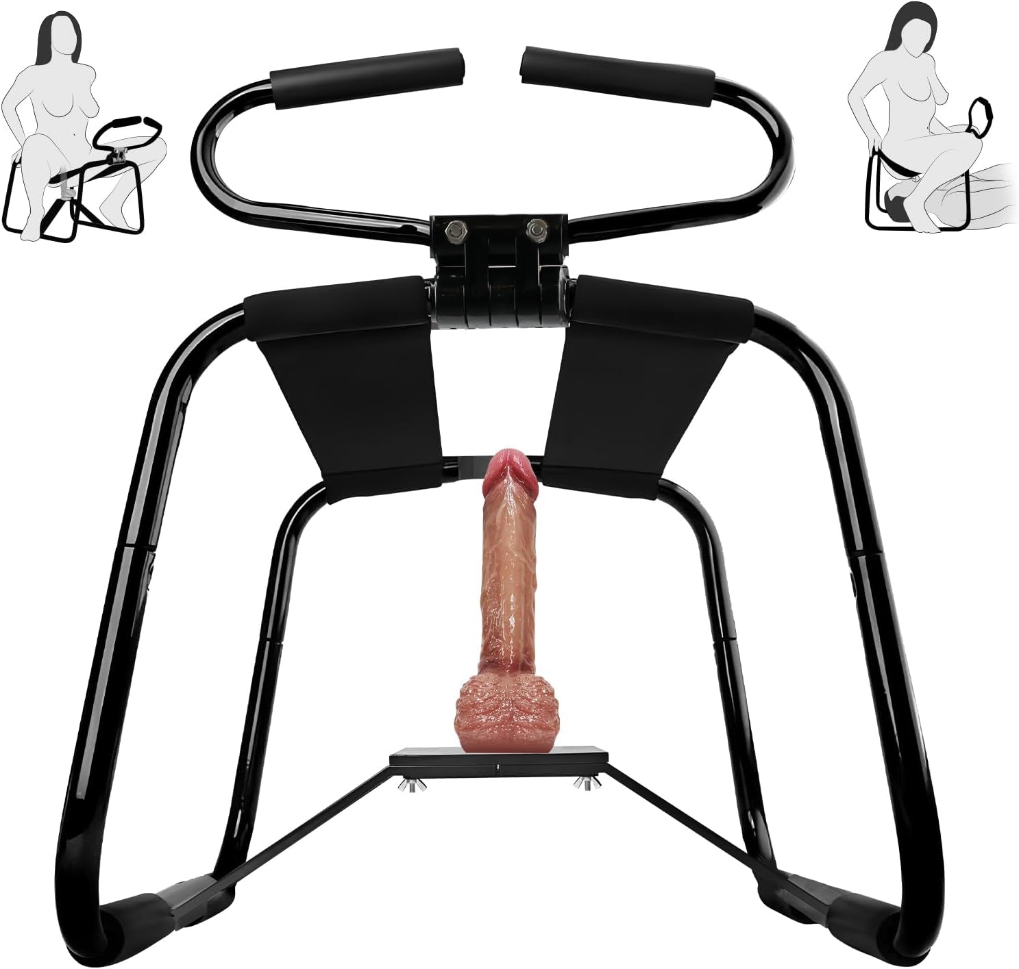 Adjustable Sex Chair for Couples – Sturdy Love Position Furniture for Bedroom, Intimate Games & SM Play Bench, Heavy-Duty Sex Position Enhancer with Soft Seat, Handrail Support & Easy Assembly