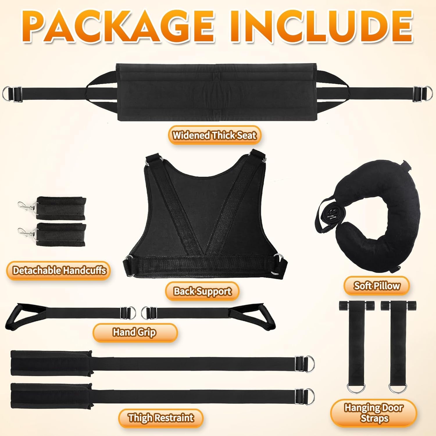 NoirSway Heavy-Duty BDSM Sex Swing for Couples