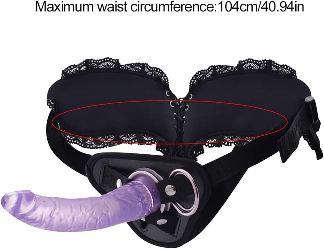 LaceBond Realistic Strap-On Dildo | 7.8" Removable, 3 O-Rings