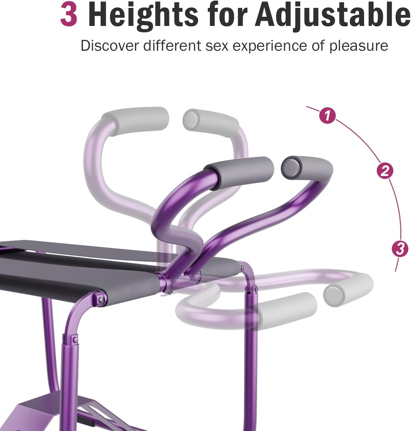 TiltMuse Purple Bouncing Sex Chair With Handrails & Dildo Mount