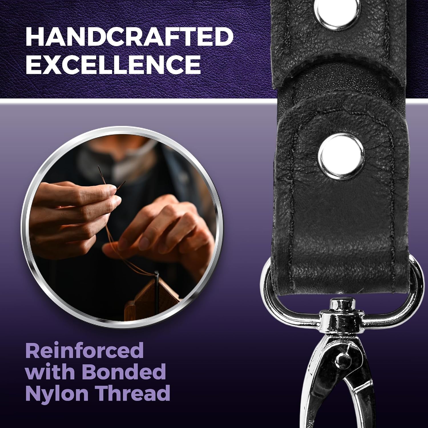 SableChain Premium BDSM Fur-Lined Leather Cuffs Set