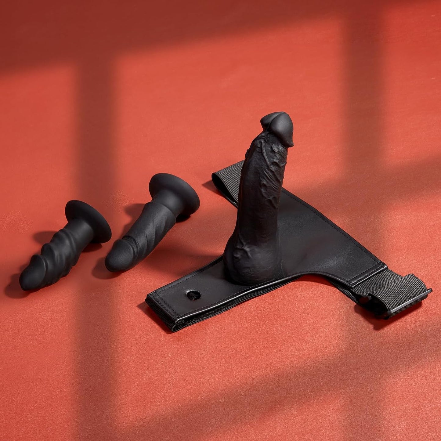 TrioPlay Strap-On Kit | 3 Silicone Dildos, Adjustable Harness