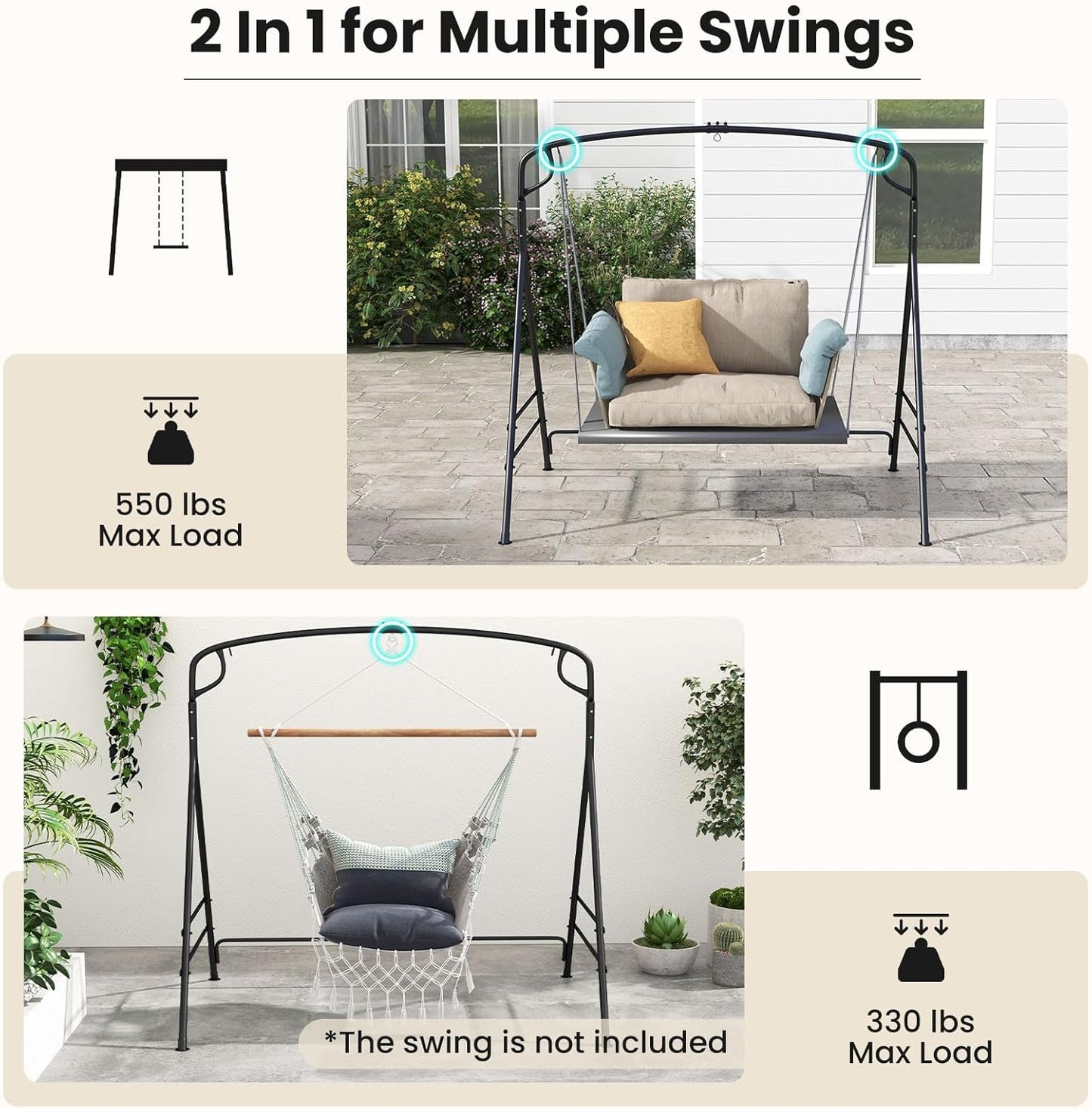 IronHalo Sex Swing Stand | 660 lb Metal A-Frame