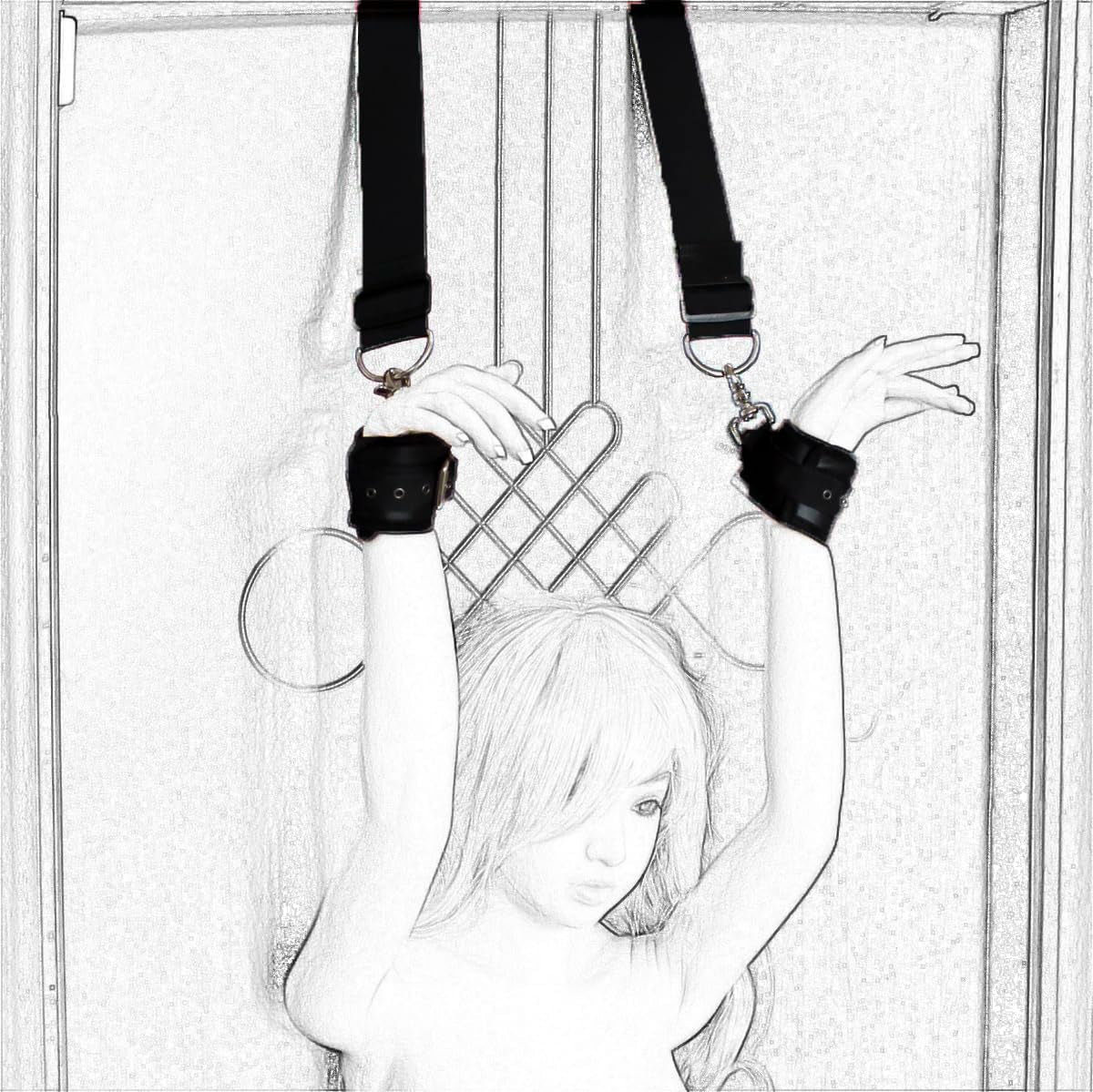 NightThreshold BDSM Over-the-Door Restraint Cuffs