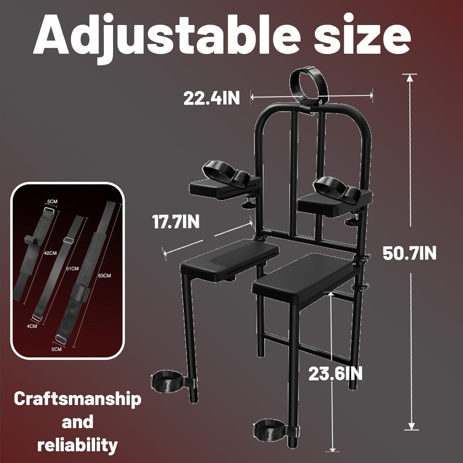 TameLock BDSM Sex Chair with Cuffs