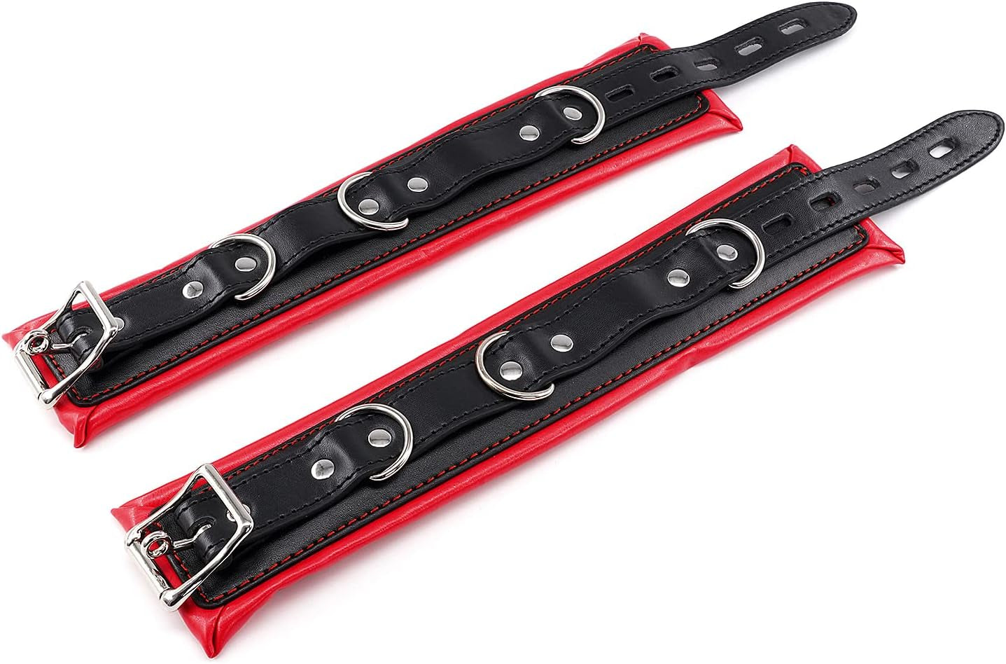 NightGarnet Padded BDSM Wrist & Ankle Cuff Set