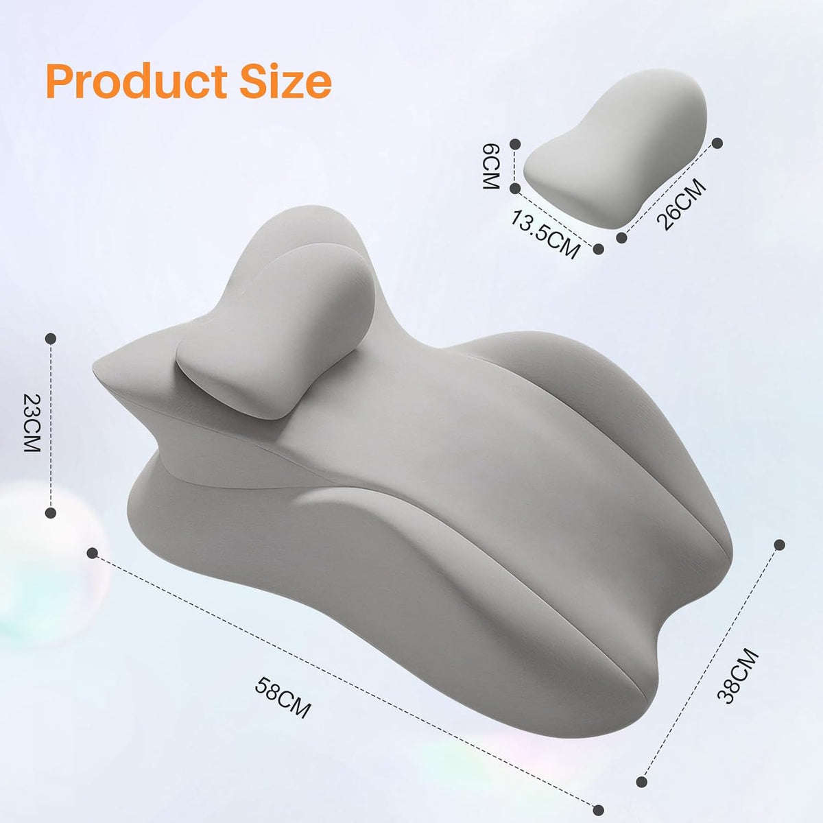 DuskRise Memory Foam Sex Wedge Pillow with Removable Neck Pillow