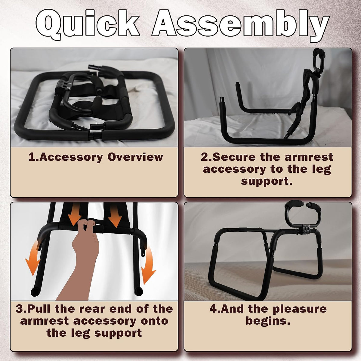 DuskThrone Adjustable Sling Sex Chair with Handrails