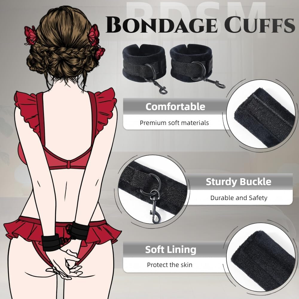 LockLift Sex Position Pillow with Cuffs