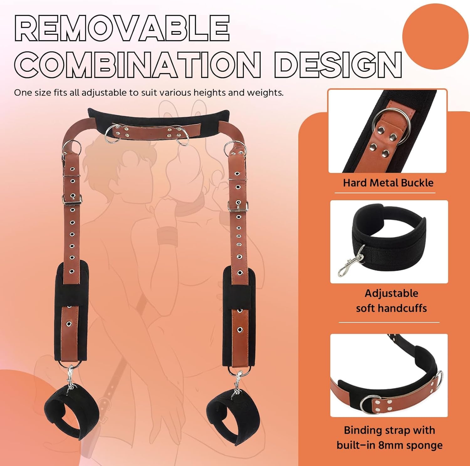 LeopardVice BDSM Bondage Kit | Restraints, Paddle & Sex Sheet